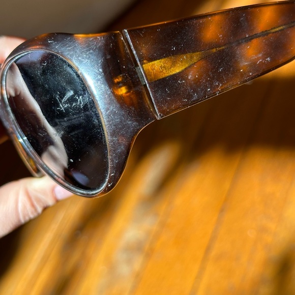 Oliver Peoples The Row “Don’t Bother Me” Sunglasses in Tortoise/Blue - Picture 3 of 7